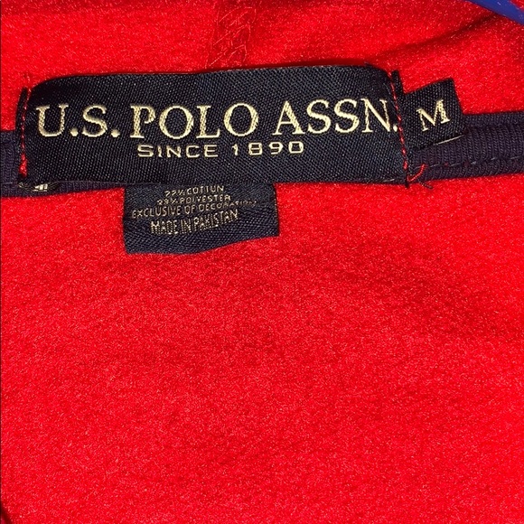 Red polo zip up hoodie - Picture 2 of 4